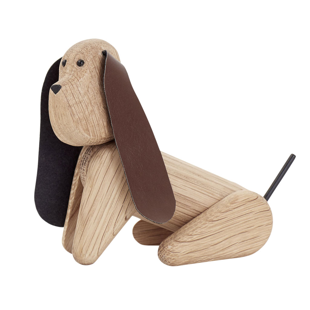 Andersen Furniture - My Dog - Hundefigur aus Holz und Leder in 3 Grssen